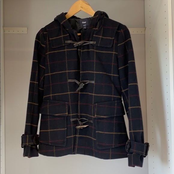 Fall plaid hooded coat - Picture 1 of 4